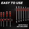 Mayouko Magnetic Screwdriver Wrench Organizer, Aluminum Rail Magnetic Tool Holder,