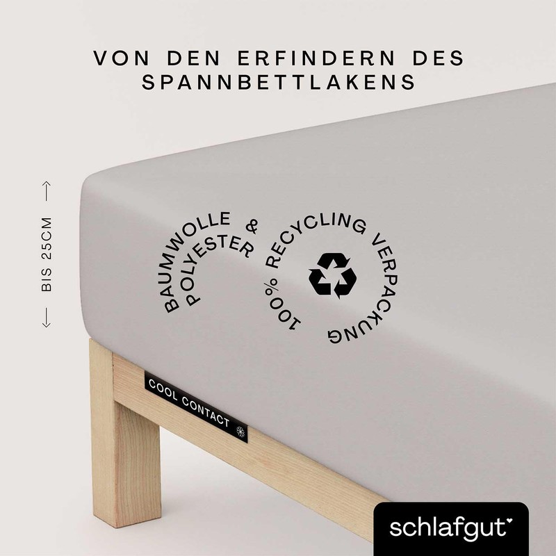 schlafgut Cool Contact Microfibre Fitted Sheet up to 100 x