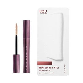 UZU BY FLOWFUSHI Mote Mascara, Burgundy Color Mascara, Eyelash Care, Water Resistant, Hot Water, Alcohol Free, Hypoallergenic