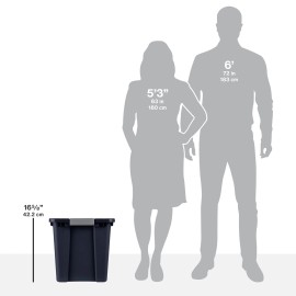 18 Gallon Latching Tote Box Rugged Plastic Stackable Storage Bin with Lid Blue