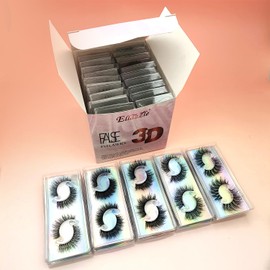 Faux Mink Eyelash That Look Like Extensions 3D False Eyelashes Individual Package Fake Eyelashes Mixed 20 Boxes 12-15mm