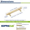 KOPPALIVE 2-Pack Solid Brass Kitchen Cabinet Pulls, Gold Modern T-Bar