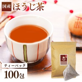 Iris Plaza Roasted Tea Pack, 0.1 oz (3 g) x 100 Packs, 10.6 oz (300 g), Tea Made in Japan, Triangular Tea Bag, Large Capacity Pack, Additives, Craft with Zipper
