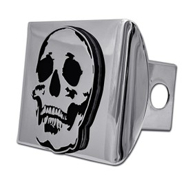 MetalHead Skull Chrome Metal Hitch Cover