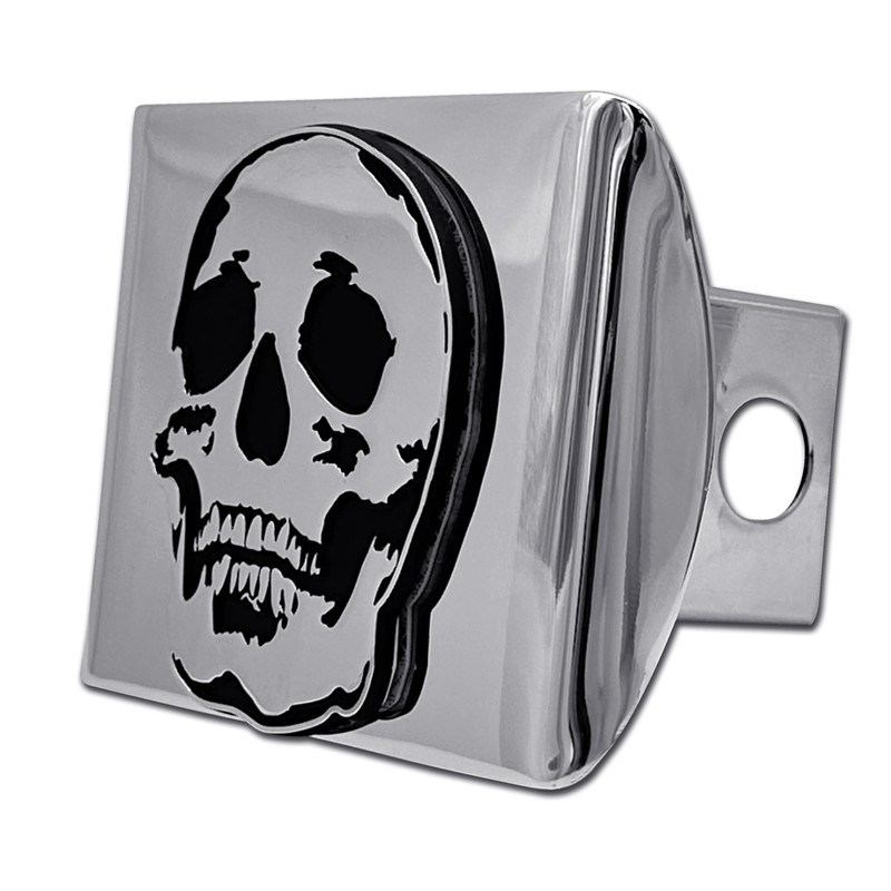 MetalHead Skull Chrome Metal Hitch Cover
