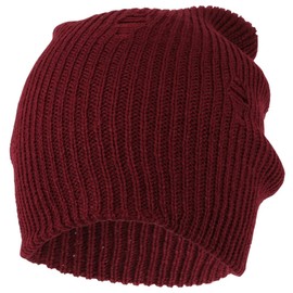 Armycrew Gorro de punto con patrón deshilachado vintage, Cha, Talla única
