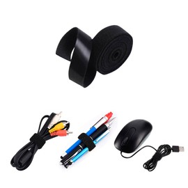 3/4 inch Black Double Sided Hook and Loop Straps 5 Yards Reusable Fastening Tape Cable Ties Hook and Loop Cable Management Tape Cord Wire Organizer Straps Duo Wrap Hook and Loop