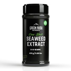 Green Rush Nutrients 100% Organic Soluble Seaweed Extract - Ideal for Plant Germination, Cloning & Full Cycle Growth (400 g)