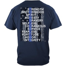 Erazor Bits Police T Shirt - Thin Blue Line Tee Shirts - Law Enforcement -THF2312XXXL