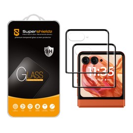 Supershieldz (2 Pack) Designed for Motorola Razr 2024 (Front Screen Only) Tempered Glass Screen Protector, Anti Scratch, Bubble Free (Black)