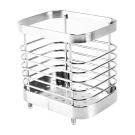 Gorise Utensilienhalter, Edelstahl-Besteckabtropfgestell, Spülbecken-Caddy, rostfreier Küchenspülen-Organizer, Besteck-Organizer für Küchenutensilien