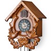 TIMEGEAR Cuckoo Clock with Night Mode, Singing Bird and Carved