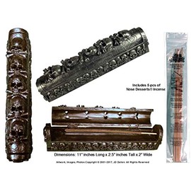 Stack of Human Skulls Coffin Box Incense Stick Cone Ashcatcher Burner by Nose Desserts Brand