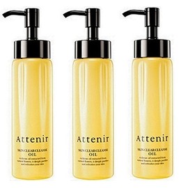 Atenia Skin Clear Cleansing Oil, Unscented, 6.1 fl oz (175 ml), No W Facial Cleansing Required, Set of 3