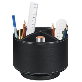 360°Rotatable TV Remote Control Holder with 4 Compartments, Bedside Table Remote Caddy, Desktop Storage Box, Office Desk Accessories, Art Supply Organizer for Controllers, Makeup Brush, Home Décor