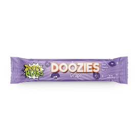 Dopey Heads | Doozies | Sour Chewy and Styretchy Bar | HALAL | Vagetarian | Grape | Chewy and Stretchy | 20g (0.71oz) Each | Pack of 12 | Weight 240g (Grape)