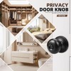 GOBEKOR 8 Pack Privacy Door Knobs Interior Matte Black Keyless