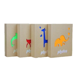 Wei Long Kraft Photo Album Hold 100 Pockets, 5"x7" Photos, (Elephant)