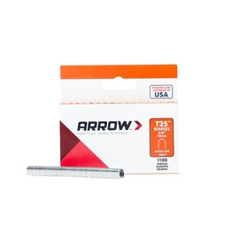 Arrow Heavy Duty T25 Round Crown Staples for Cable and Low Voltage Wiring, 1100 Pack, Leg Length 3/8 Inch, Crown Size 5/16 Inch