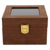 Wooden Watch Case 2 Slot Clamshell Watch Storage Box Organizer