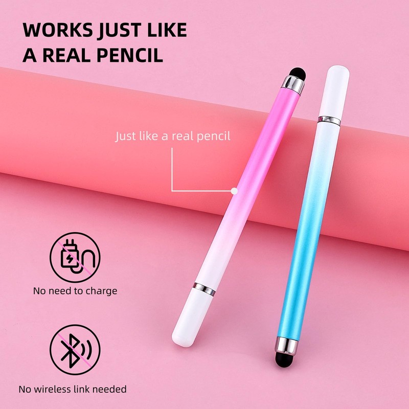 Amaxiu 2 in 1 Stylus Pens for Touch Screens,3 Pcs