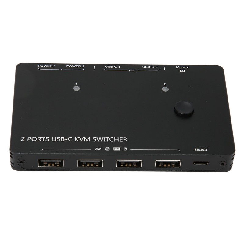 Type C KVM Switch 2 In 1 Out 10Gbps 3840x2160