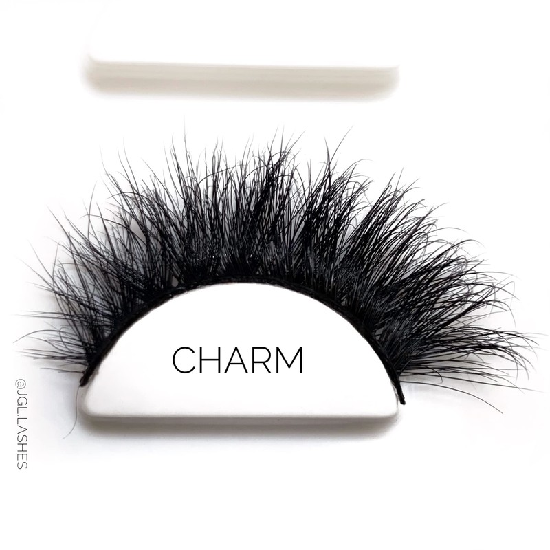 Pestañas modelo CHARM, Faux Mink efecto 3D, reutilizables hasta 25
