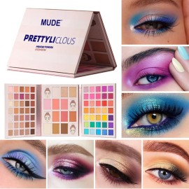 Paleta De 82 Sombras Estudiantil Con Rubor, Iluminador Y Con