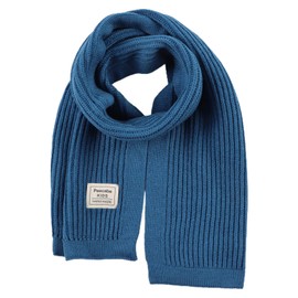 Peecabe Kids Scarf Soft Warm Knit Neck Warmer Winter Classic Scarf for Boys Girls (Denim Blue)