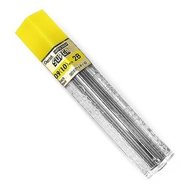 Pentel Super Hi-Polymer Leads, 0.9mm, Grade 2B, 1 tube of 15 leads
