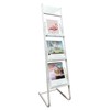 TONGMO Floor-standing 3-Layer Magazine Rack, Brochure Display Stand, made of