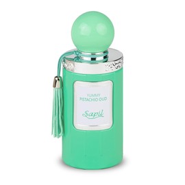 Sapil Yummy Pistachio Oud Unisex Eau De Parfum - Long-Lasting Arabic Perfume with Creamy Hazelnut, Vanilla & Woody Floral Notes - Sweet Dubai Gourmand Fragrance for Men & Women - 3.38 oz