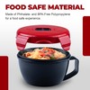 MATICAN Microwave Soup Bowl with Lid, Soup Mug with Lid,
