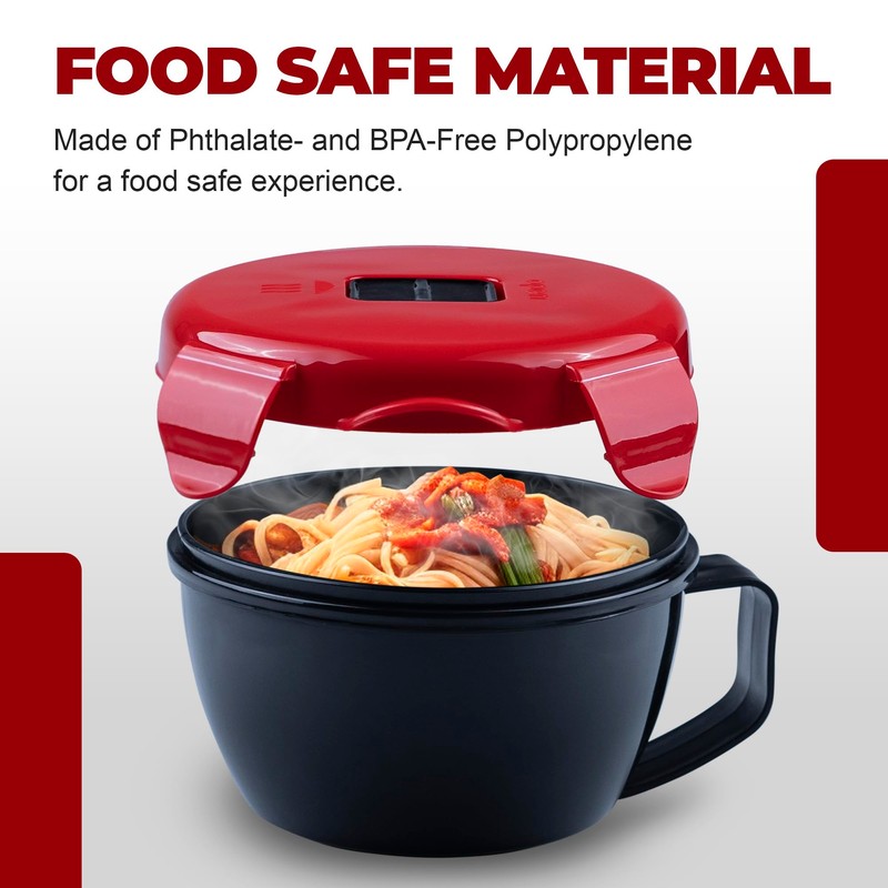 MATICAN Microwave Soup Bowl with Lid, Soup Mug with Lid,