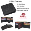 MARSHAL Men's Western Rodeo Wallet – Vintage Leather Bifold with