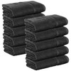 100% Cotton 12 Pack Premium Washcloth Set, 31x31 cm, Soft