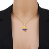 LUTAKU Colombia Map and Flag Necklace for Women Men, Colombian