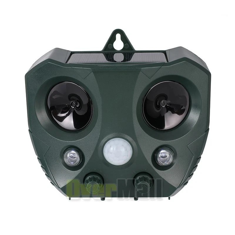 Ultrasonic Solar Animal Repeller 5 Modes with Motion Sensor Flashing