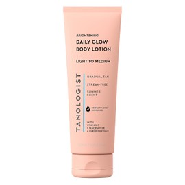 TANOLOGIST, Brightening Daily Glow Tan Lotion, Crema Bronceadora Gradual, Niacinamida, Vitamina C, Fair-Medium, 250 ML