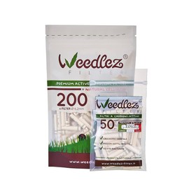 Weedlez® SmartFilter Diameter 6 mm - Phil Trino | Pack of 250 | Activated Carbon Filters with Cellulose, Ceramic & Vegan Activated Carbon from Coconut Shells | Low-Toxic and Gentle Smoking Experience