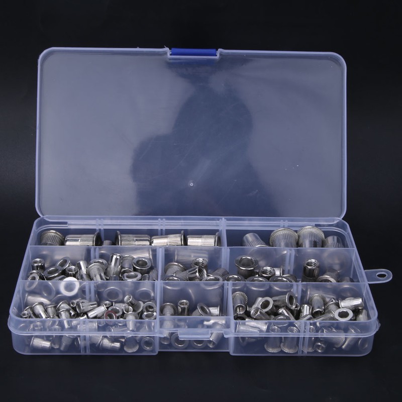 165 Pcs Rivet Nut Stainless Steel 304 M3~M10 Pull Rivet