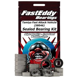 FastEddy Bearings Compatible with Tamiya Fast Attack Vehicle (58046) Sealed Bearing Kit