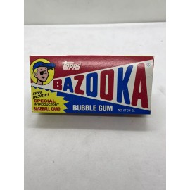 Vintage 1988 Box Topps Bazooka Bubble Gum 3.4oz with Introductory Baseball Card