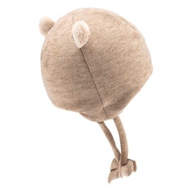 Sterntaler Teddy Fleece Hat - Unisex Baby Hat with Cut Ear Flaps and Tie Band, rust