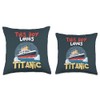 Titanic Ship, This Boy Loves the RMS Titanic Throw Pillow