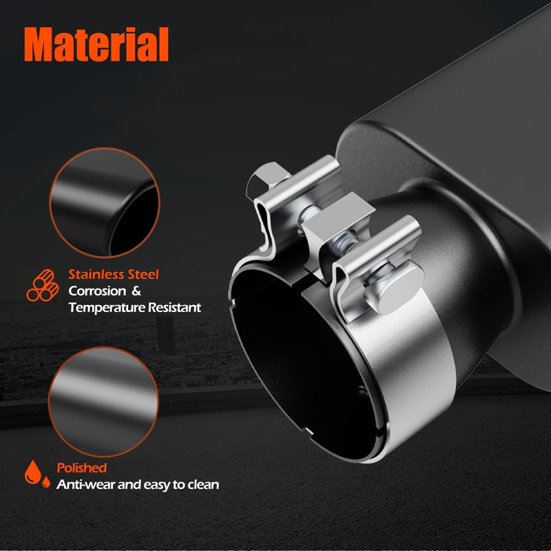 LCGP 3" Square Exhaust Tip 3" to 3" x 5.5""