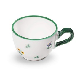 Gmundner Keramik 0321TKGL10 Coffee Cup with Floral Pattern 0.19 Litre Smooth