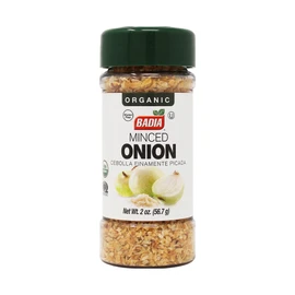 Badia Organic Minced Onion, 2 oz – Dehydrated Onion Flakes for Cooking & Seasoning – Rich, Savory Flavor