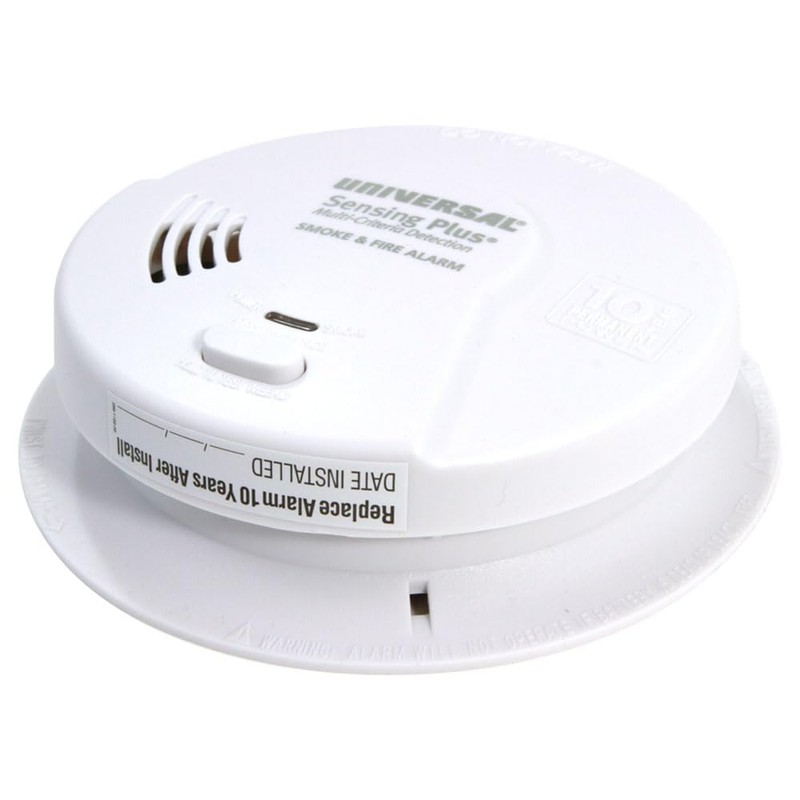 USI AMI3051SB Sensing Plus Smoke & Fire Alarm with 10