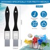 Gandeer 2 Pieces Silicone Painting Brush Color Shaper Tool Flat